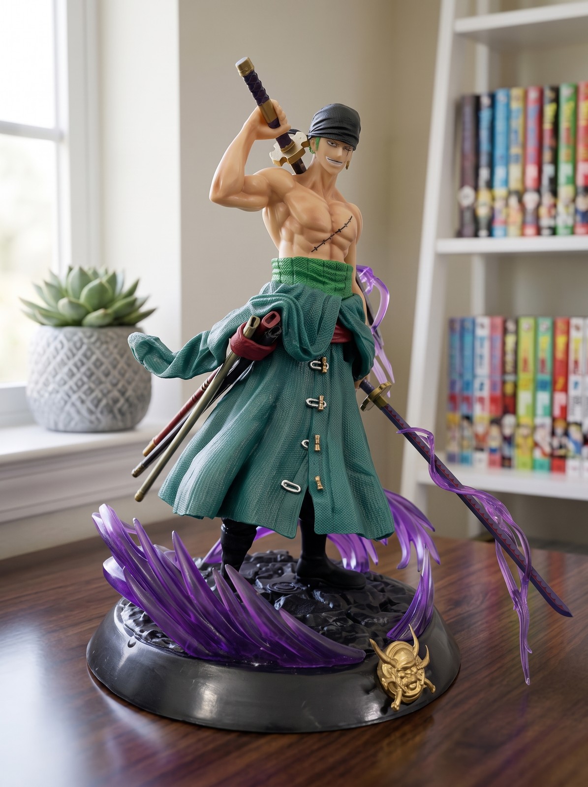 One Piece Roronoa Zoro Dream Anime Figure 26cm/10in Statue 2 Heads Collectible