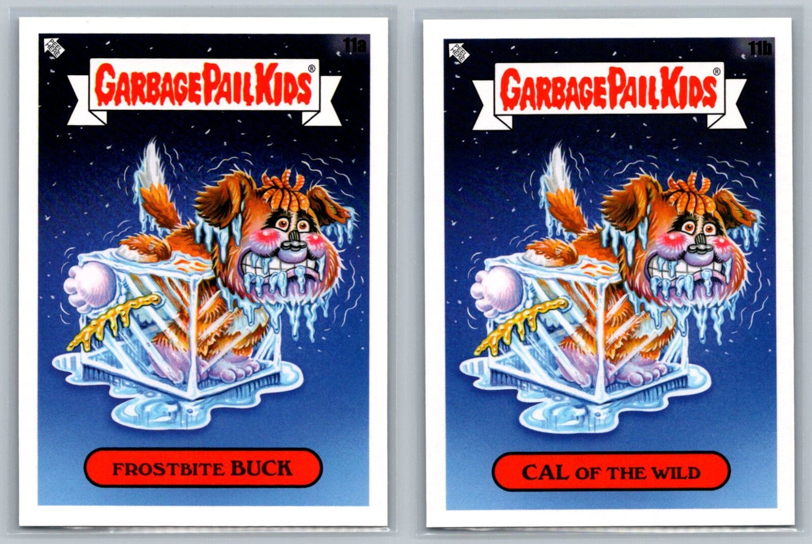 Call Of The Wild Harrison Ford Jack London Garbage Pail Kids Spoof 2-Card Set