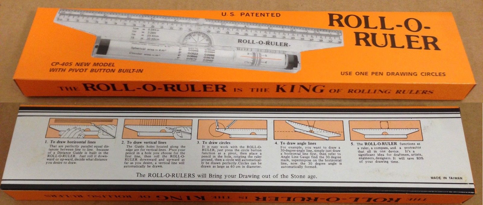 Roll-O-Ruler Rolling Drafting Ruler 12in Wei\'s CP-405