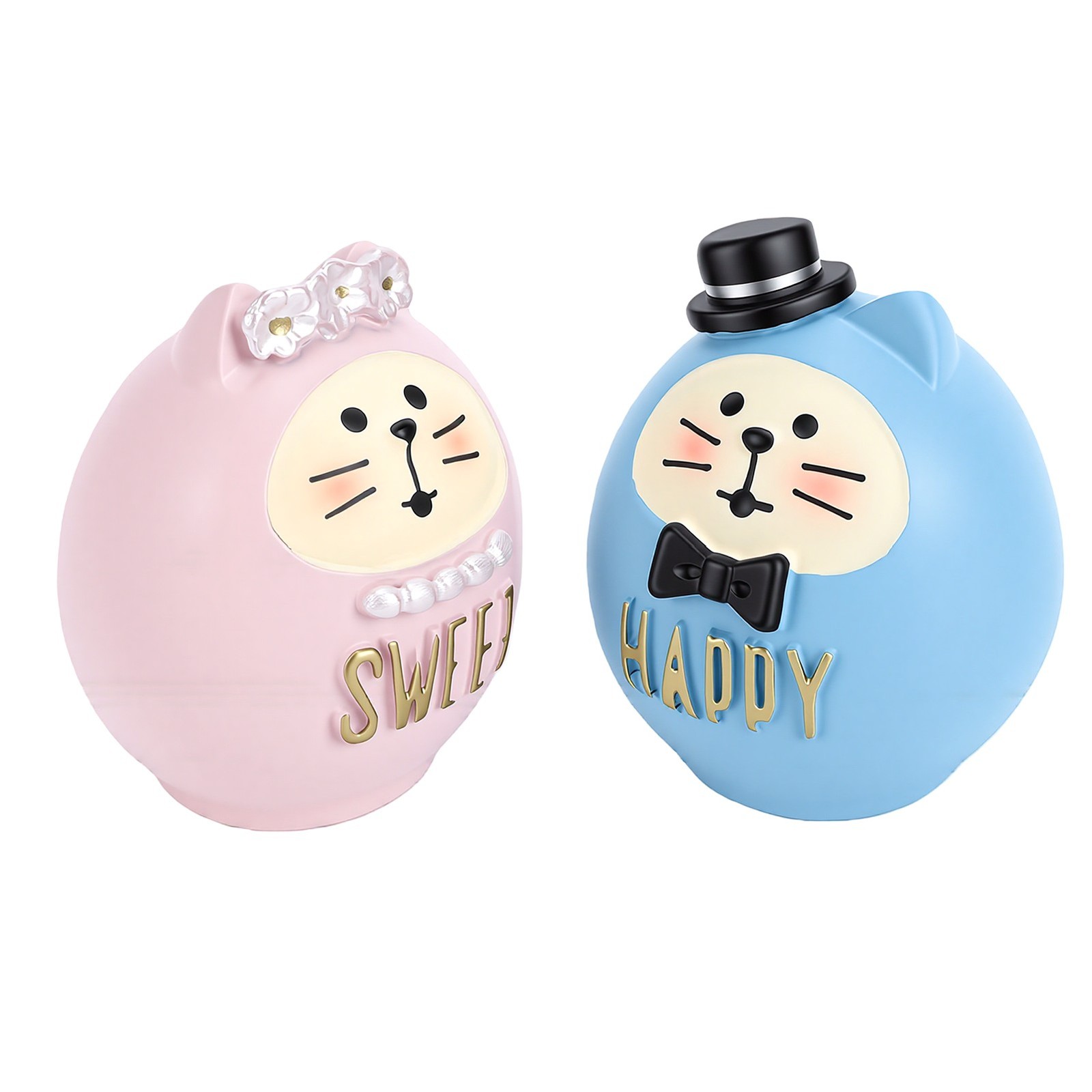 2pc Wedding Cat Figurines Mini Groom And Bride Cat Decor For Wedding Annive FBWR