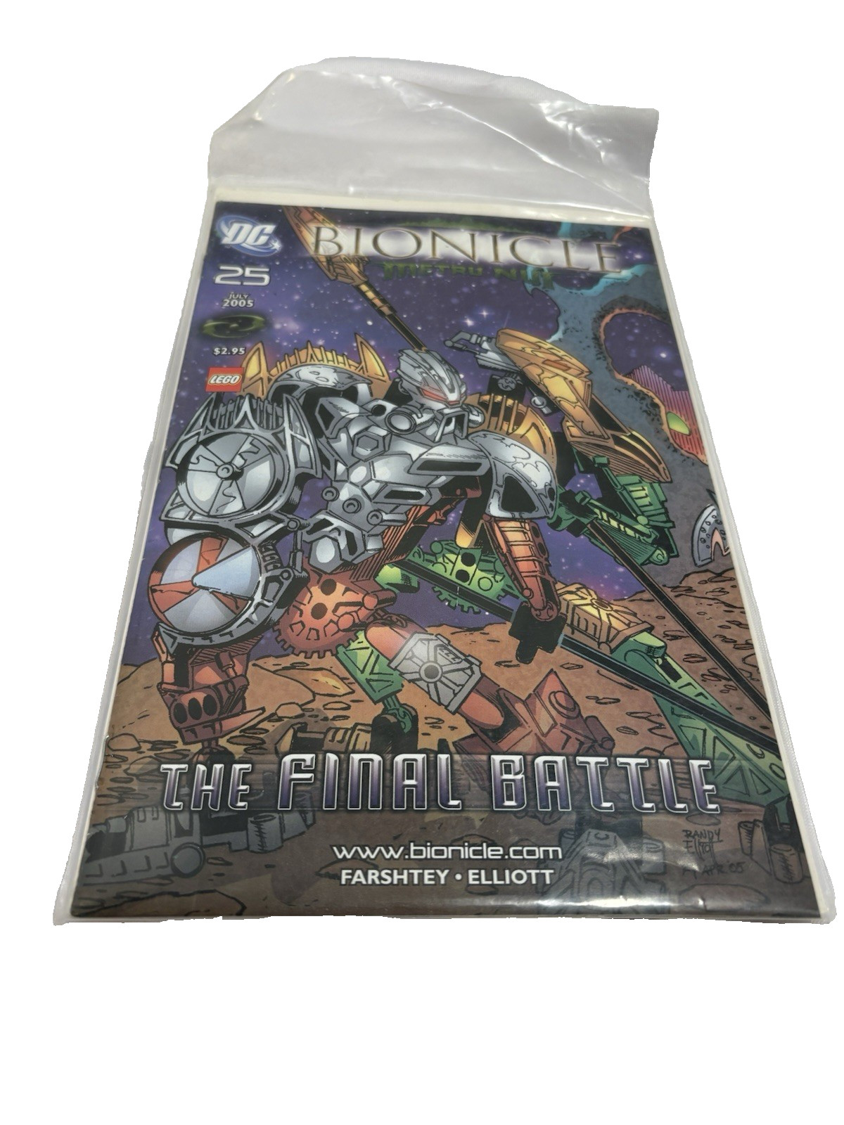 Lego Bionicle #25 The Final Battle DC Comics July 2005 In Sleeve EUC Lego Bionicle #25 The Final Battle DC Comics July 2005 In Sleeve EUC
