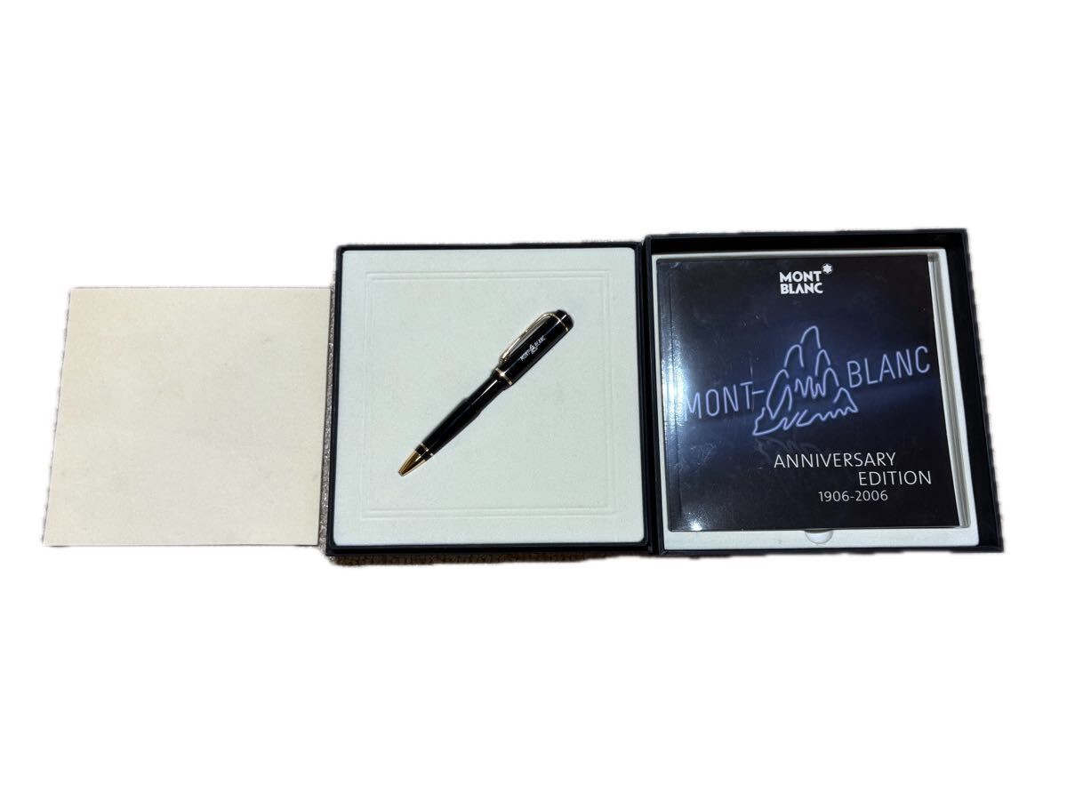 Excellent MONTBLANC Anniversary Edition 1906-2006 Ballpoint Pen Black Gold 100th