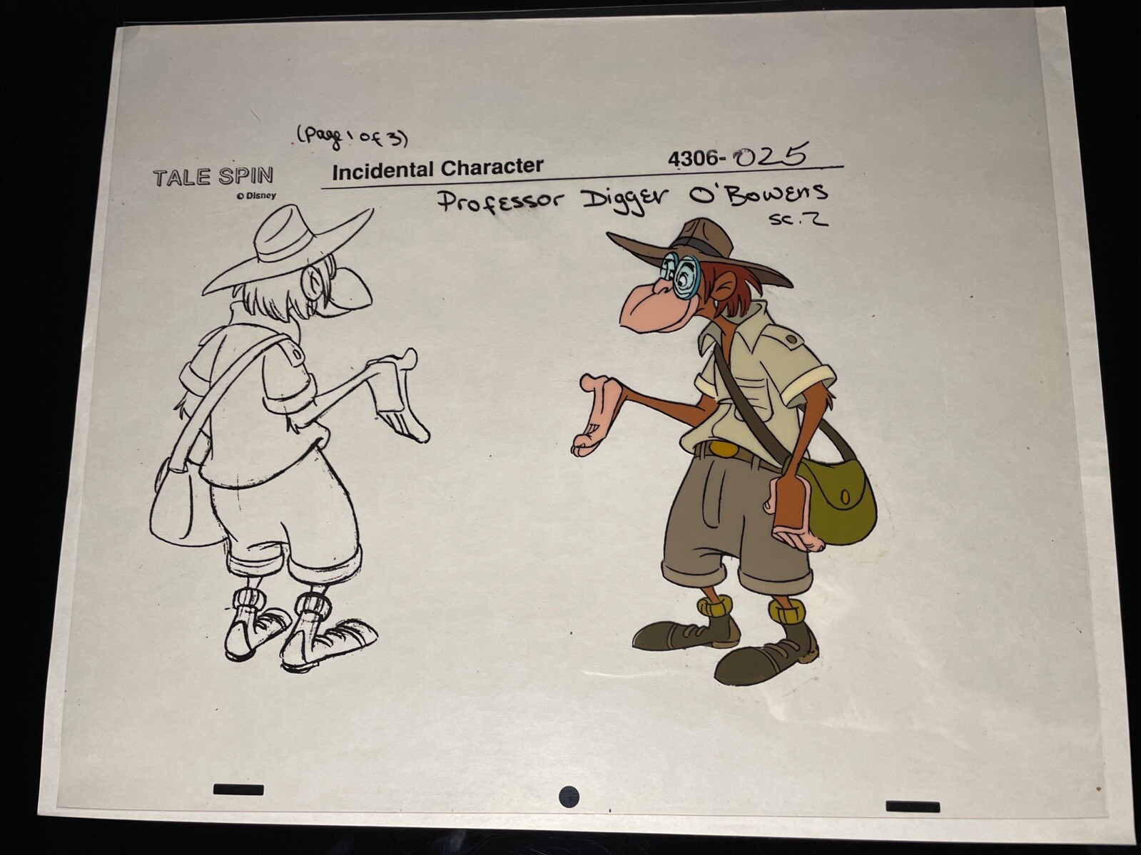 TALE SPIN animation Cels model Cel WALT DISNEY production Art Vtg Cartoons I18