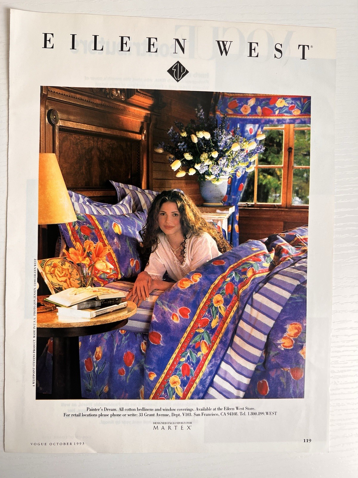 Eileen West Painter\'s Dream Home Décor Original Print Ad October 1993