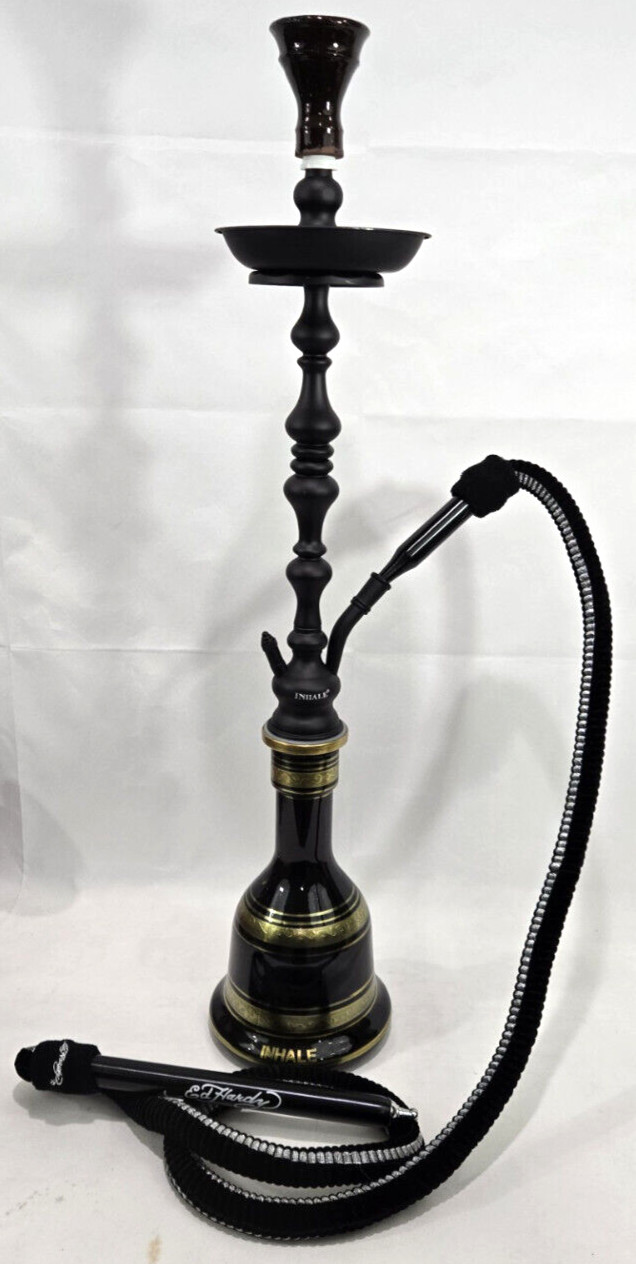 INHALE 32 “ TURBO  EGYPTIAN STYLE HOOKAH WITH AN EXTRA LARGE  DECORATIVE HOSE