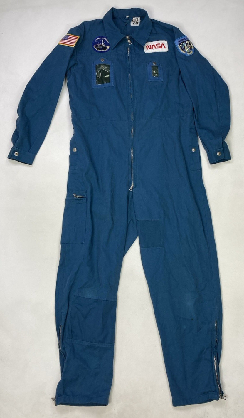 VINTAGE NASA Flight Suit Coveralls Patch Apollo-Soyuz STS-1 Columbia Blue