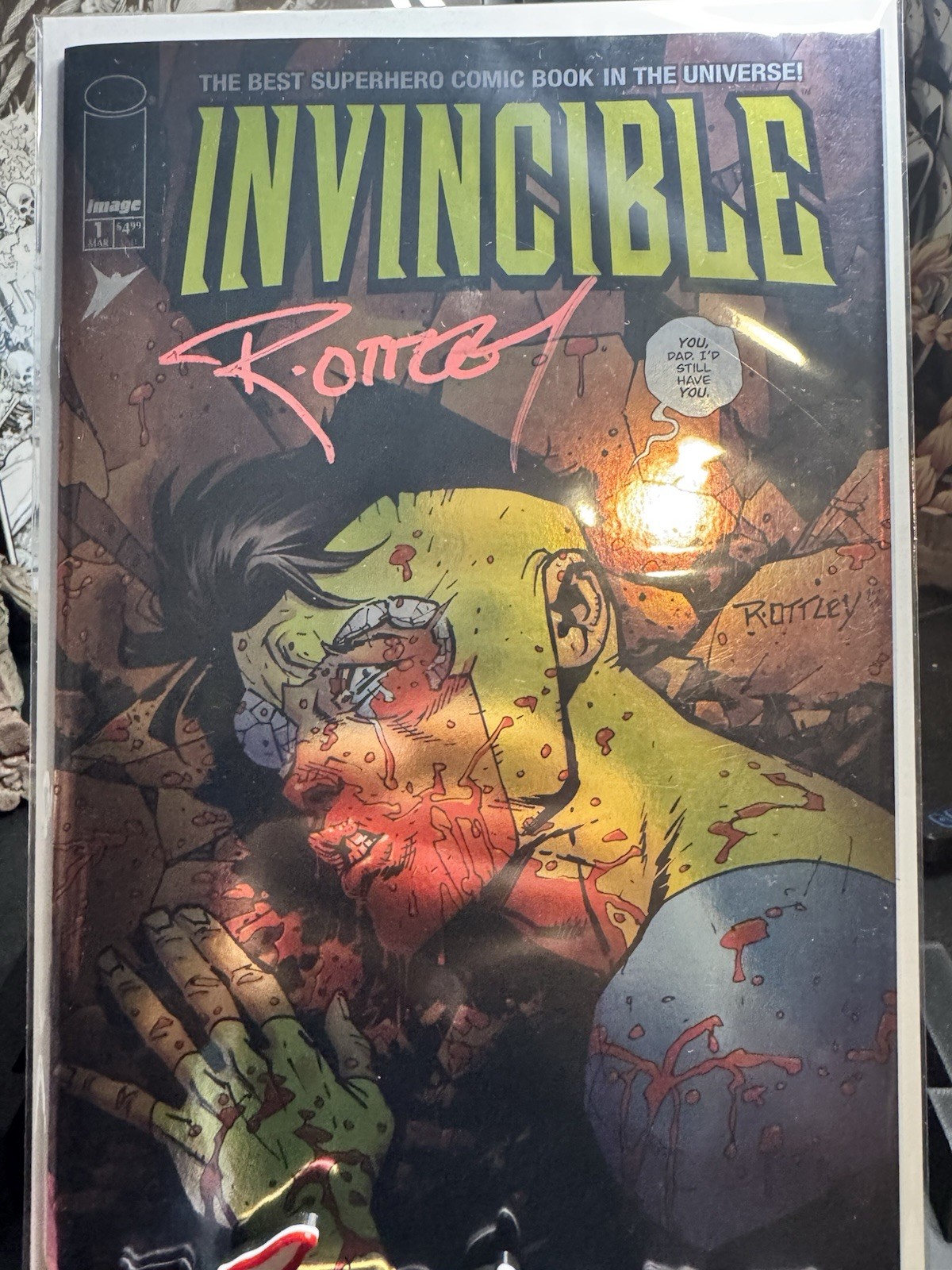 Invincible #1 Ryan Ottley NYCC Exclusive Foil Signed By Ryan Ottley
