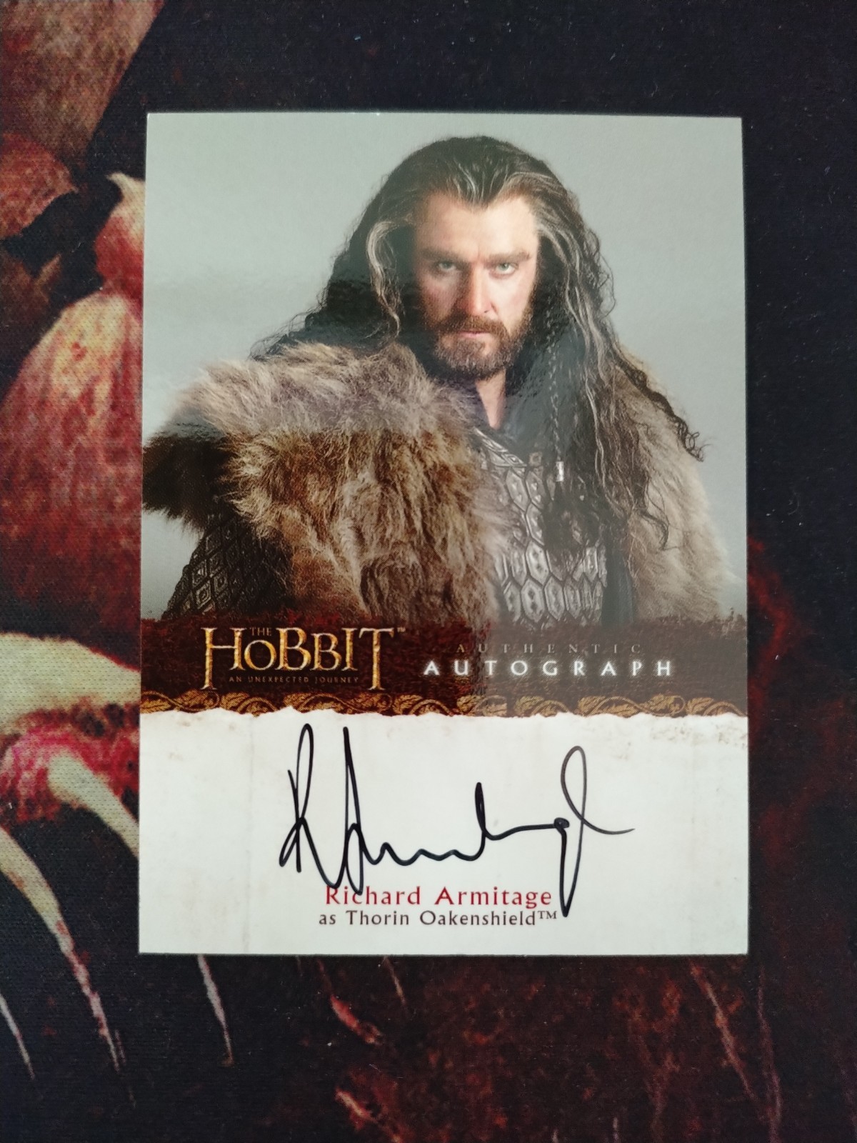 The Hobbit Autograph Card Richard Armitage Thorin Oakenshield 2014 Cryptozoic