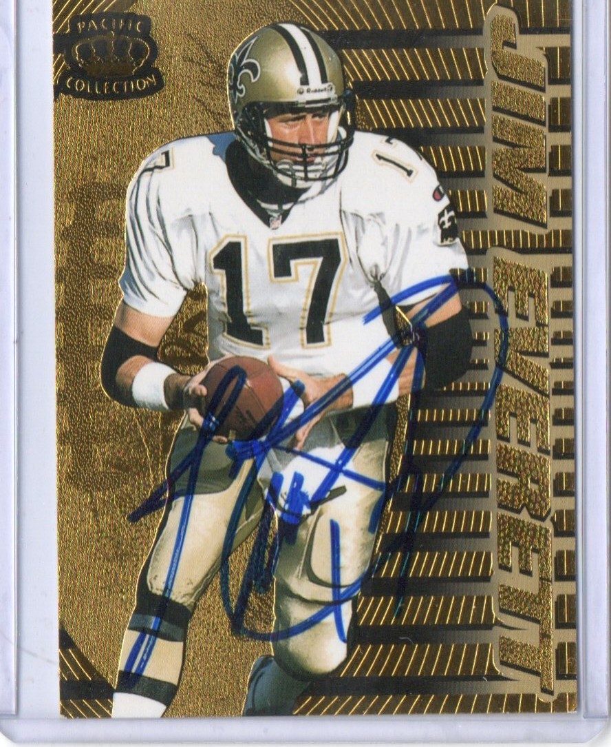 Jim Everett 1996 Pacific Collection New Orleans Saints Signed Autographed Card