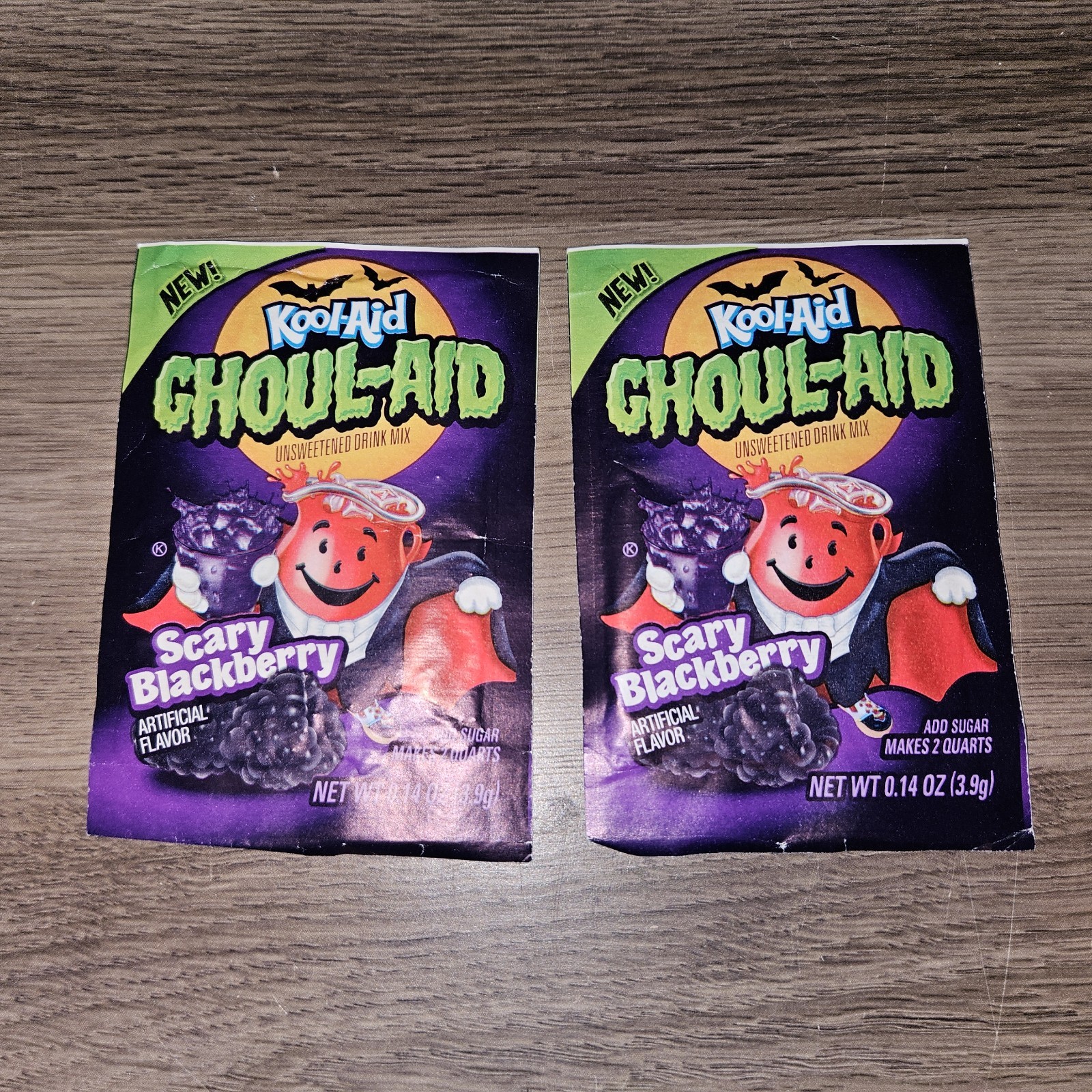 Kool-Aid Ghoul-Aid Scary Blackberry Drink Mix 2 Pack 2012 Revival Unopened