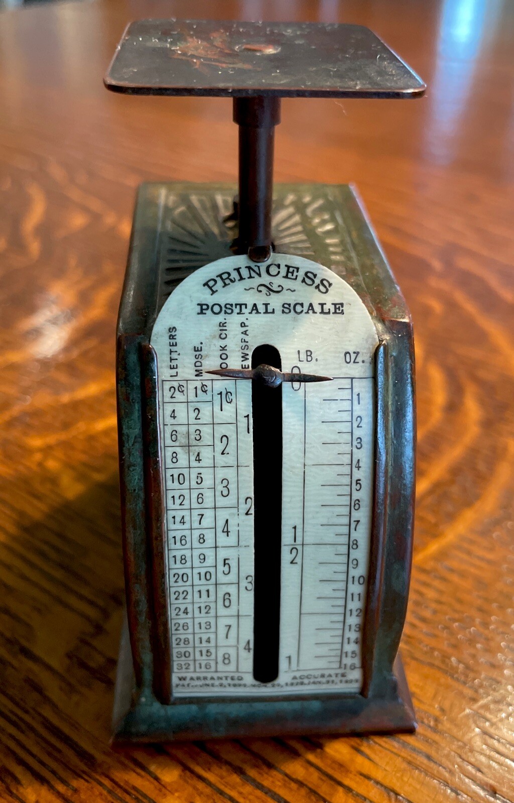 Antique Tiffany Studios NY Early Model#872 PineNeedle Postal Scale:Perfect Glass