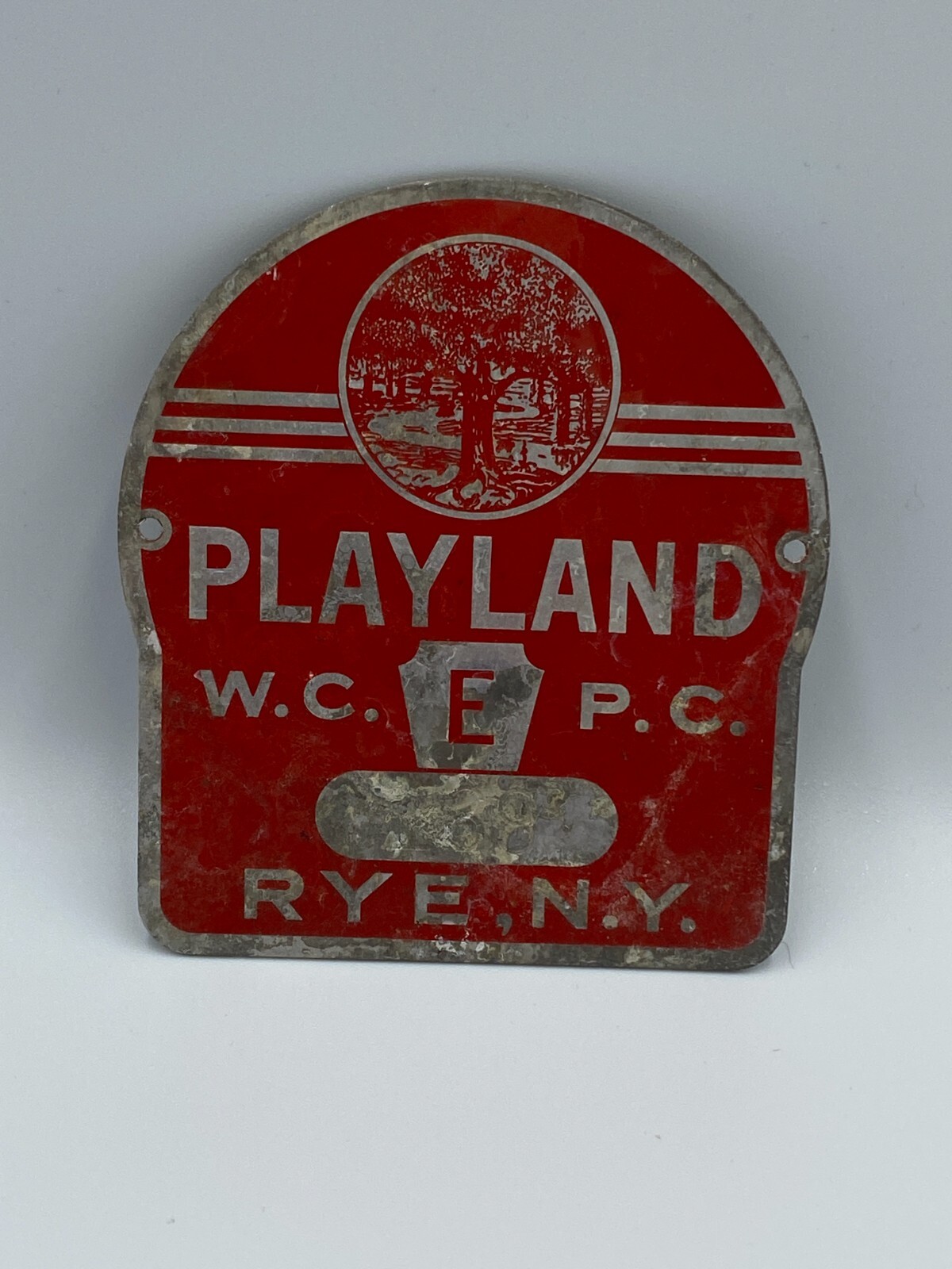 Vtg. 1960\'s Playland Rye, New York Westchester County Beach License Plate Topper