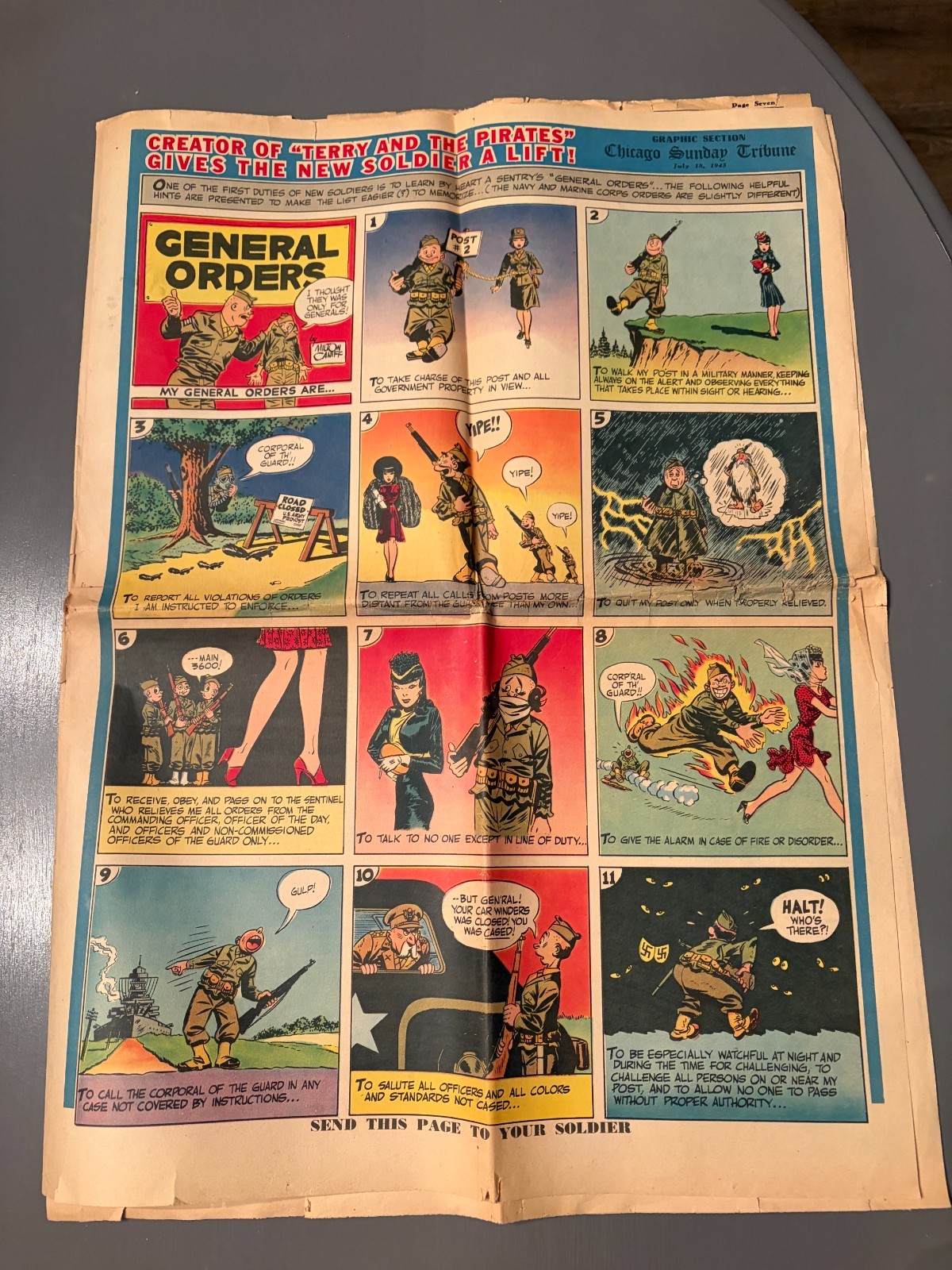 Chicago Sunday Tribune - July 18, 1943 - Graphic Section - General Orders Comics