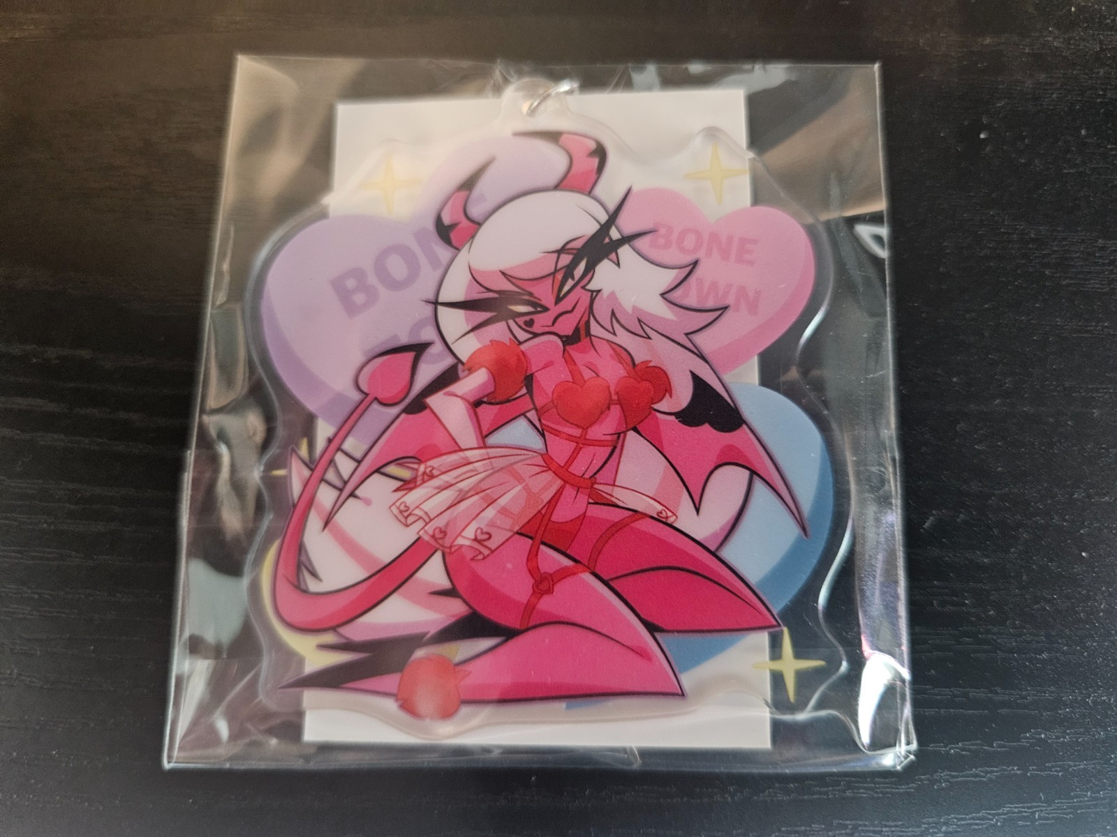 Helluva Boss Verosika 2025 Valentines Acrylic Keychain rare soldout Helluva Boss Verosika 2025 Valentines Acrylic Keychain rare soldout