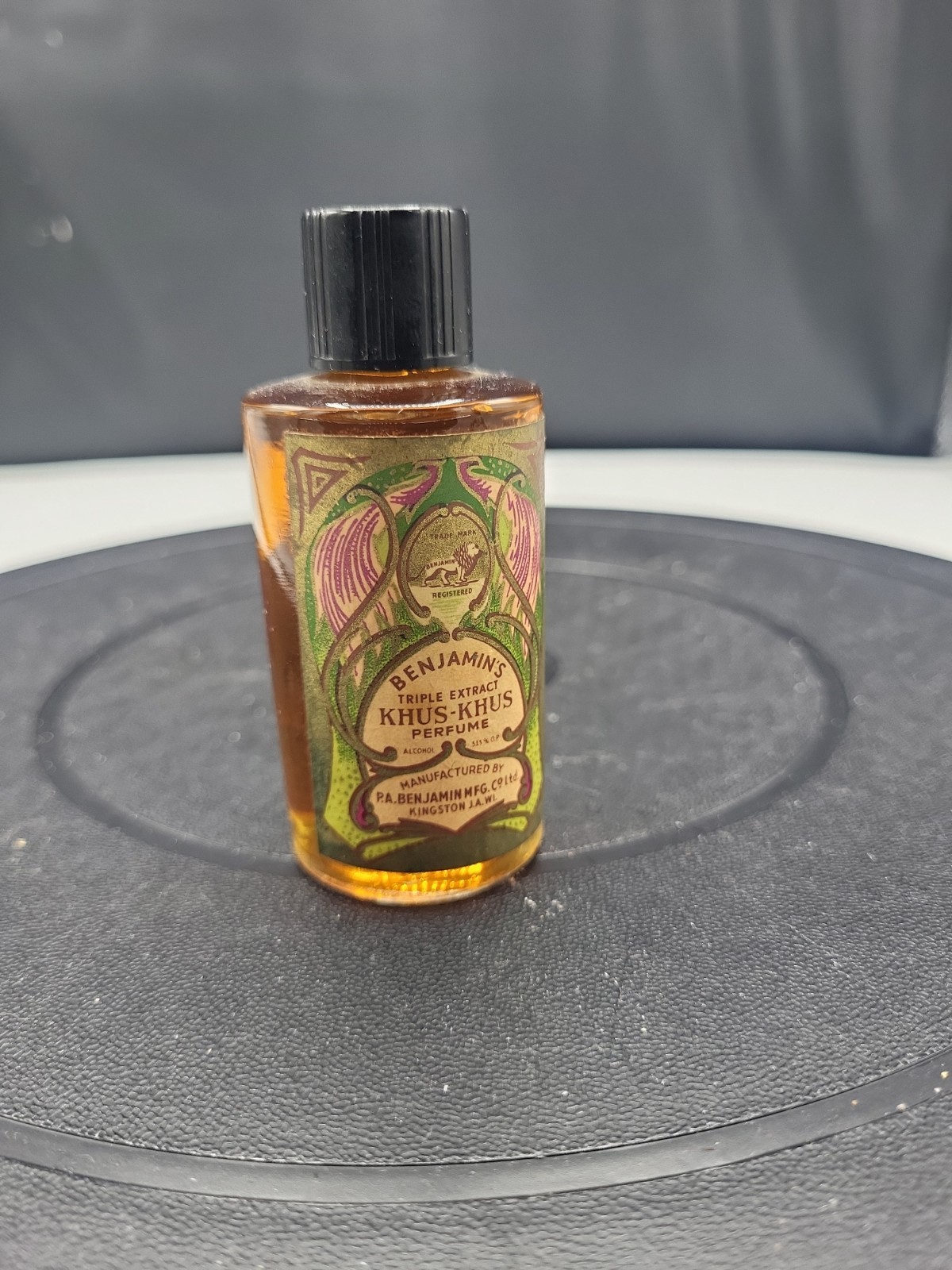 Vtg FULL Benjamin's Triple Extract Khus-Khus Perfume, Kingston JAMAICA Vtg FULL Benjamin's Triple Extract Khus-Khus Perfume, Kingston JAMAICA