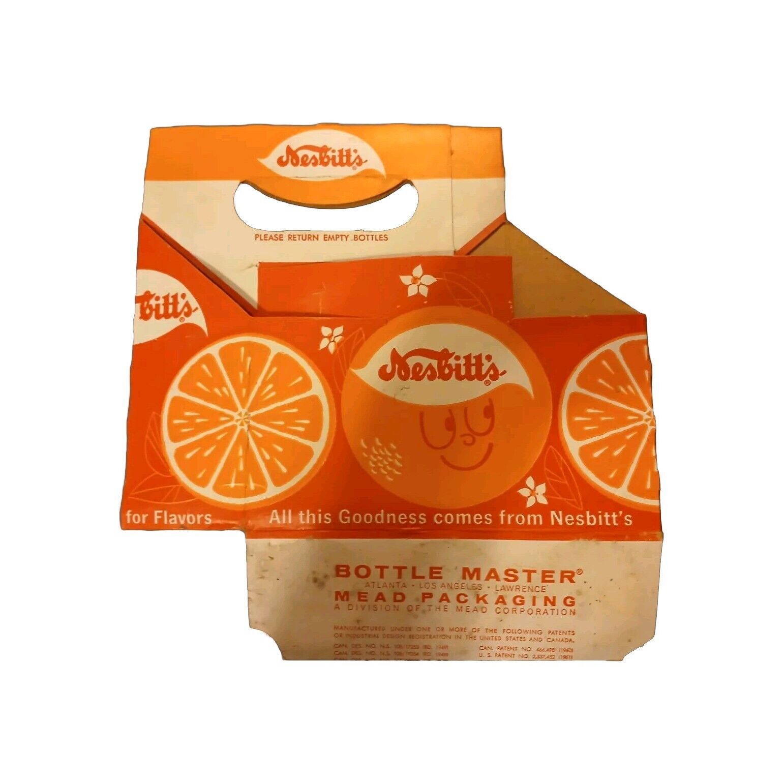 Vintage NESBITTS OF CALIFORNIA~Orange Soda Pk 10oz Carton ONLY~SALE Ends 6/30