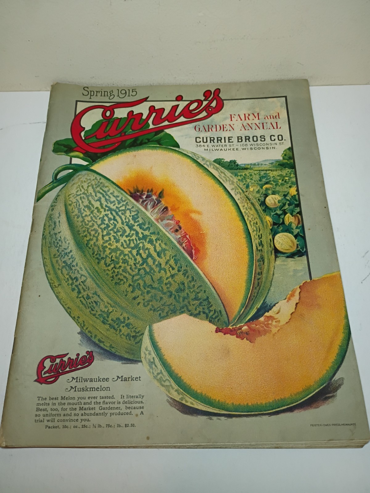 RARE Antique 1915 CURRIE BROS CO Farm & Garden SEED & Plant CATALOG-Milwaukee WI RARE Antique 1915 CURRIE BROS CO Farm & Garden SEED & Plant CATALOG-Milwaukee WI