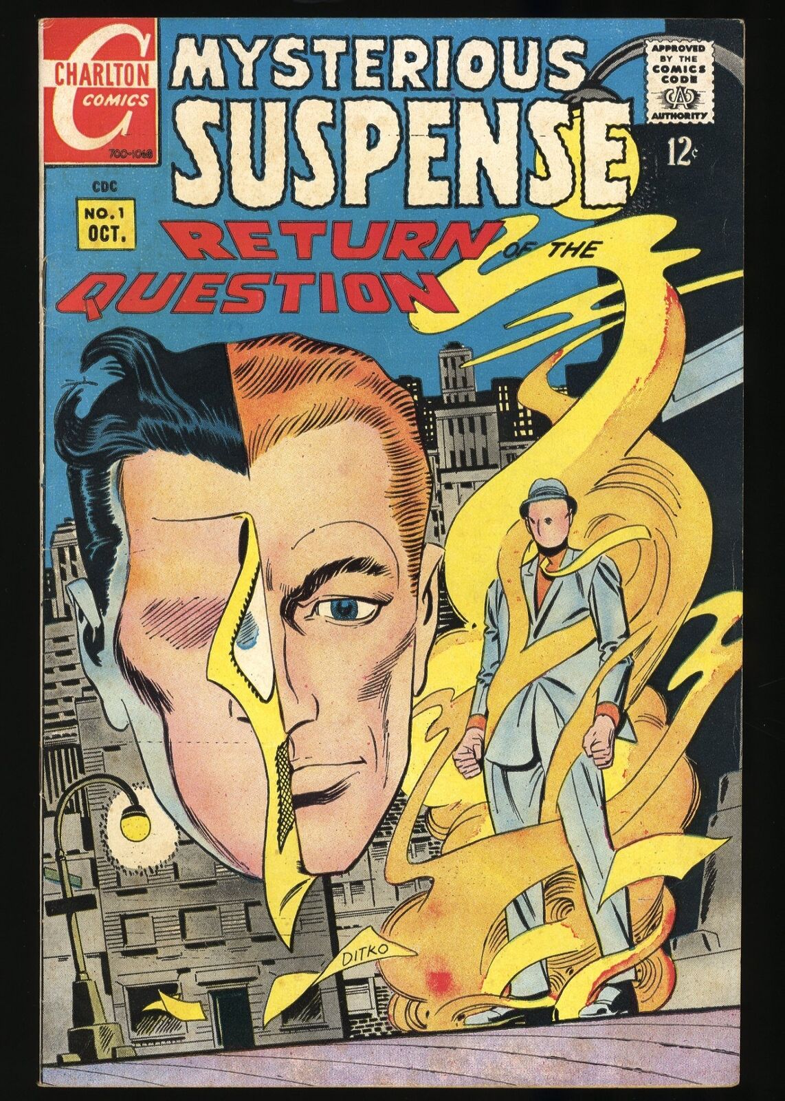 Mysterious Suspense (1968) #1 VF- 7.5 Steve Ditko Cover and Art The Question