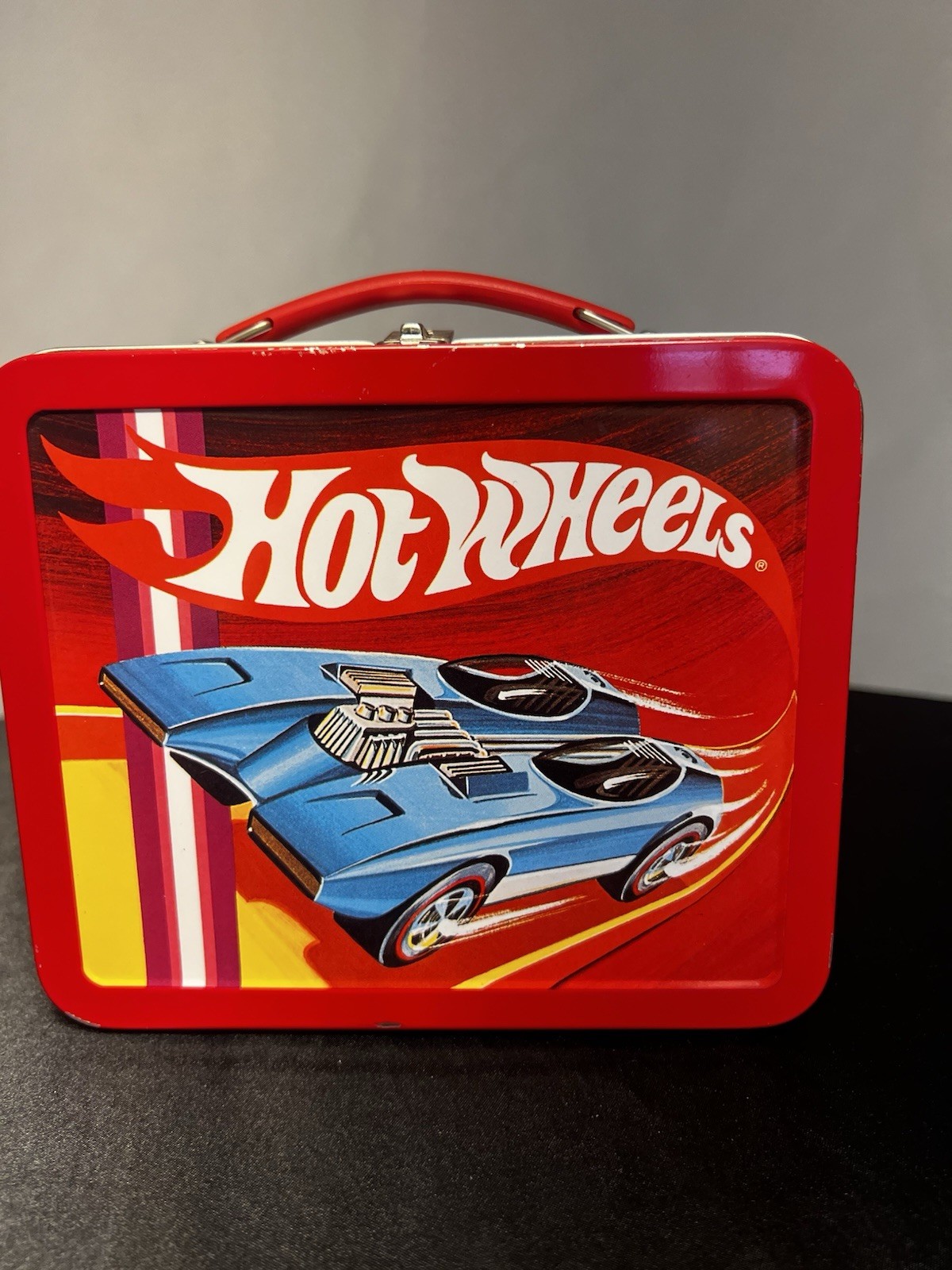 1997 Hallmark School Days 1970s Hot Wheels Mini Metal Lunch Box With Tag
