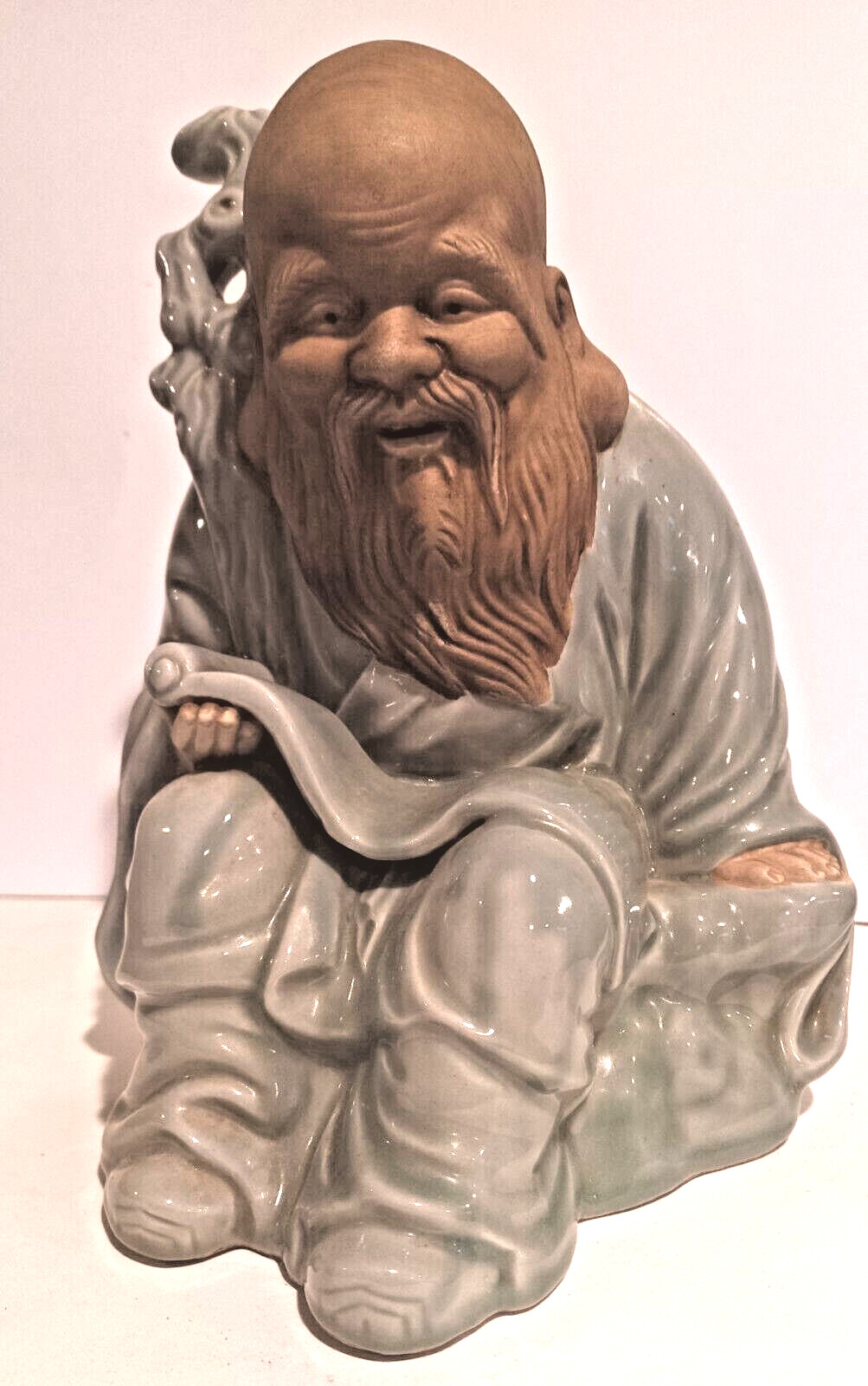Vintage Jurojin Japanese Kutani Ware Ceramic Statue 9\