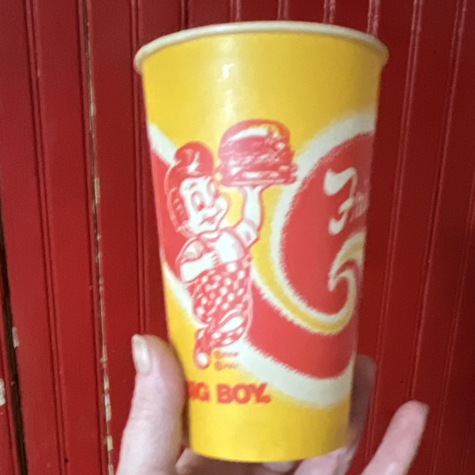 VTG Big Boy Frisch’s 16 oz Wax Paper Cup NOS Unused 70s Fast Food Soda — RARE
