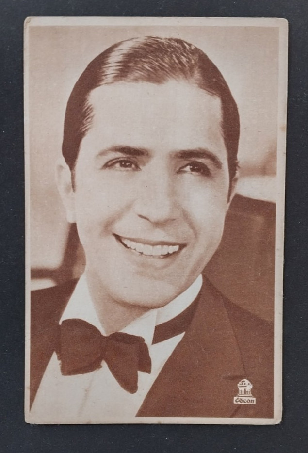 Carlos Gardel Original Vintage Odeon Promo Photo Card Argentina Tango Icon c1930