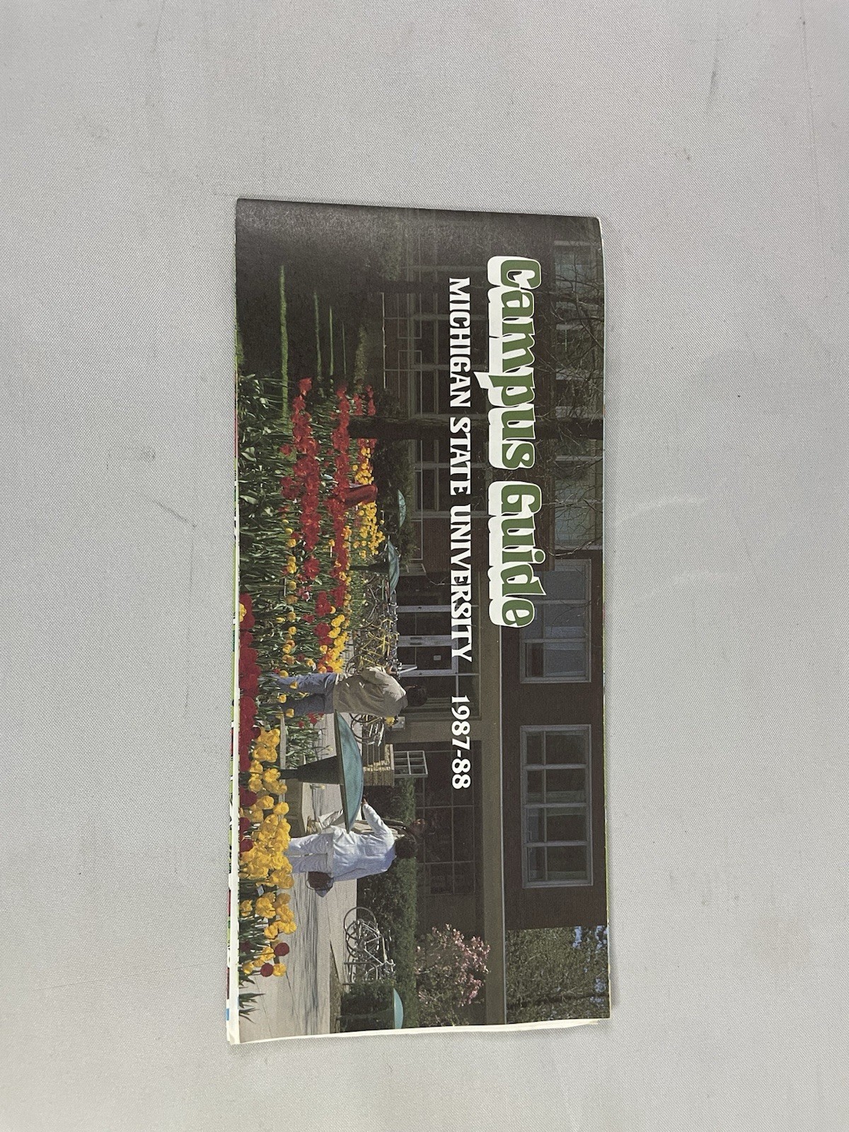 Michigan State University Campus Map 1987-1988 MSU Spartans Ephemera Map