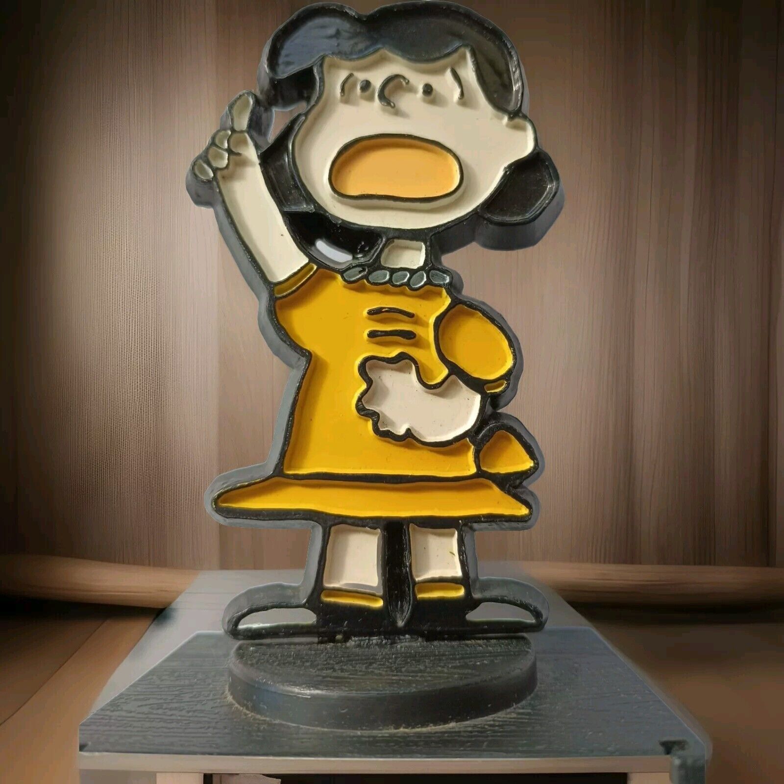 Vintage Snoopy/Peanuts Statue 1970s Aviva -Cartoon Strip-Girl’s Are Smart (Lucy)