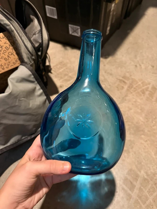  Wheaton Glass Bottle  9 inch Glassboro 1850 Blue 