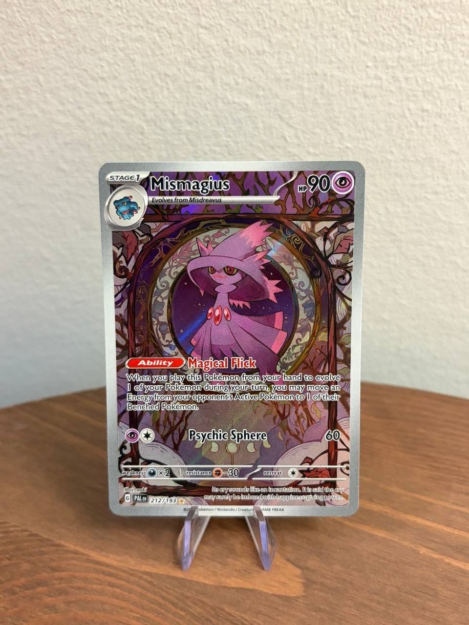 Pokémon TCG Mismagius PAL 212/193 Paldea Evolved IR Illustration Rare Holo S&V Pokémon TCG Mismagius PAL 212/193 Paldea Evolved IR Illustration Rare Holo S&V