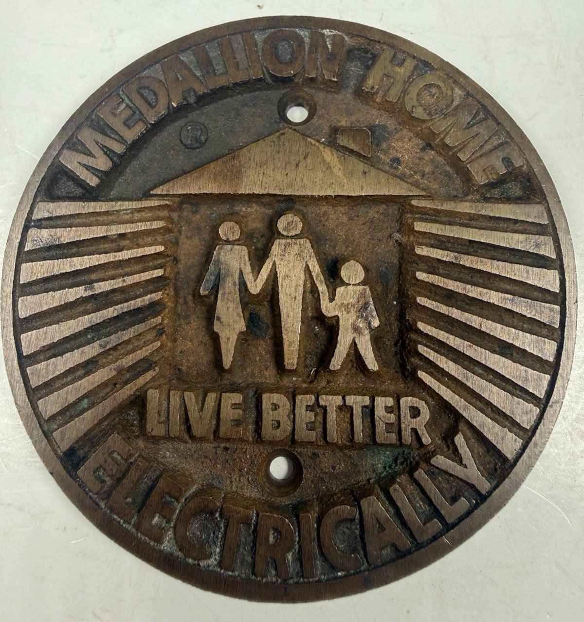 Rare Vintage 1956 Medallion Home Plaque \