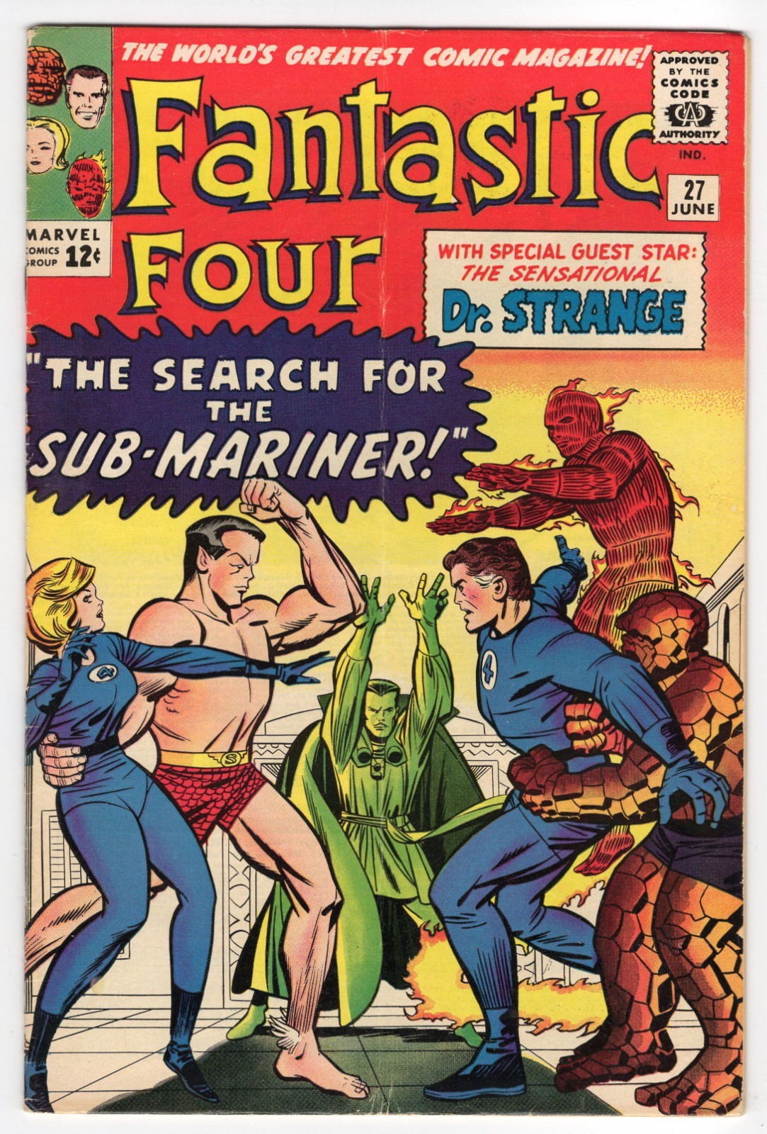 Fantastic Four 27 1964 Marvel Comics VG+ 4.5 1st Crossover App Dr. Strange Thing