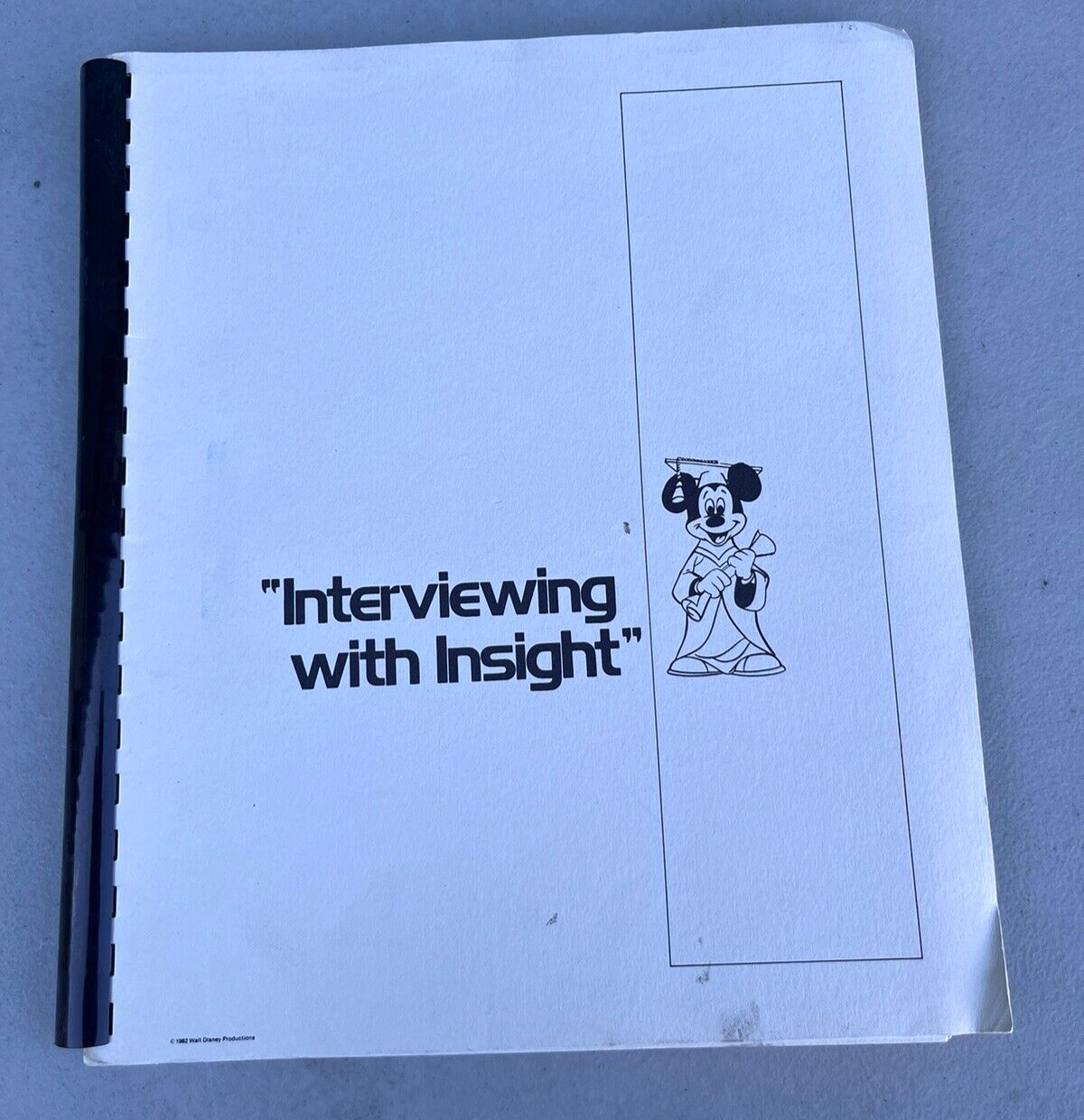 1982 Disney University Disneyland Interviewing With Insight Employee Hiring Book