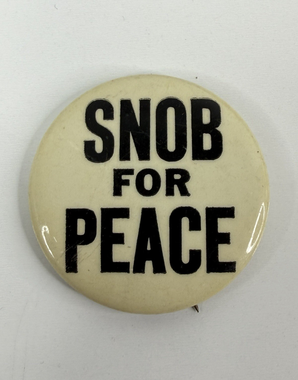 Vintage Anti War SNOB For Peace Pinback Button Vintage Anti War SNOB For Peace Pinback Button