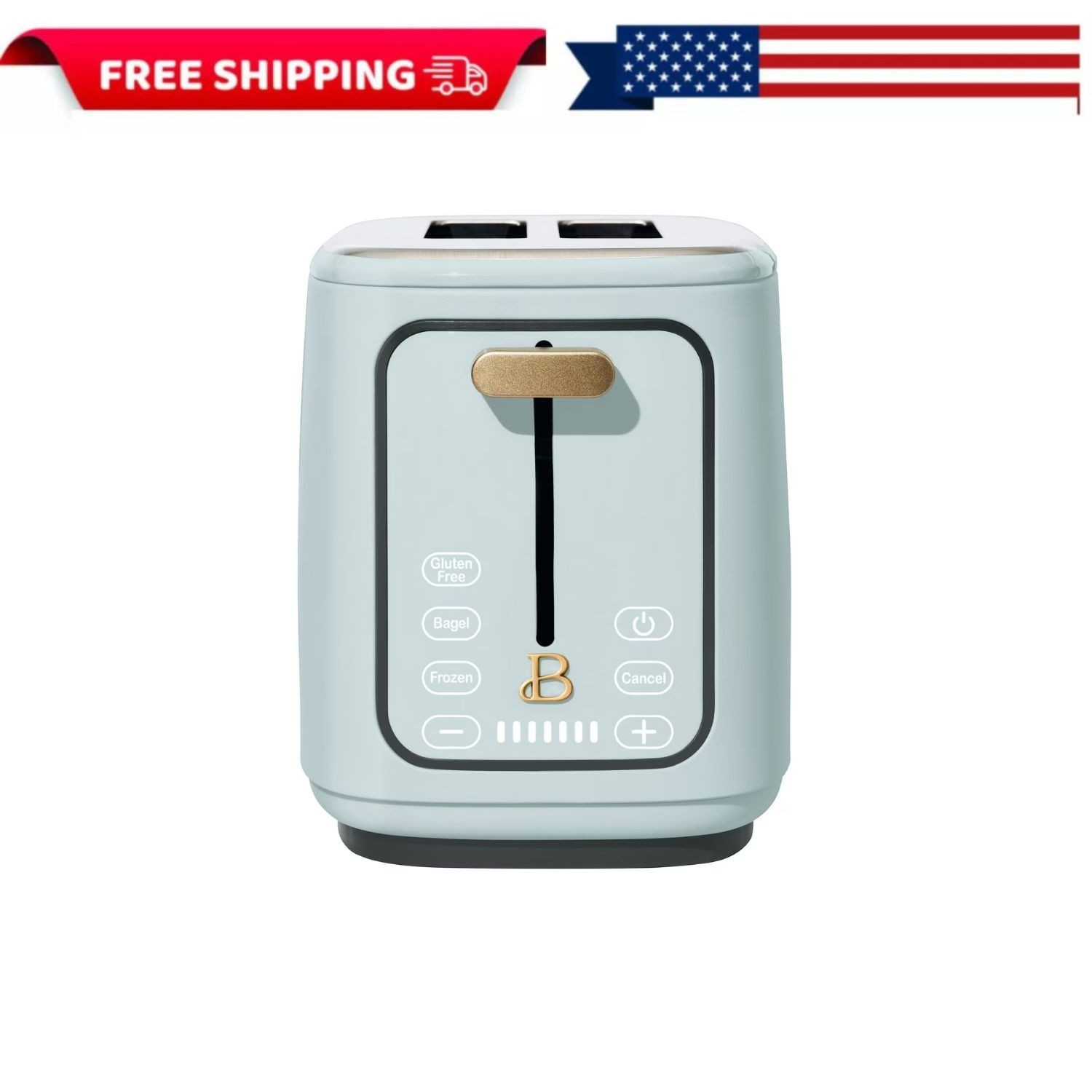 Beautiful 2-Slice Toaster Touchscreen Display Hydrangea Blue Icing 900W