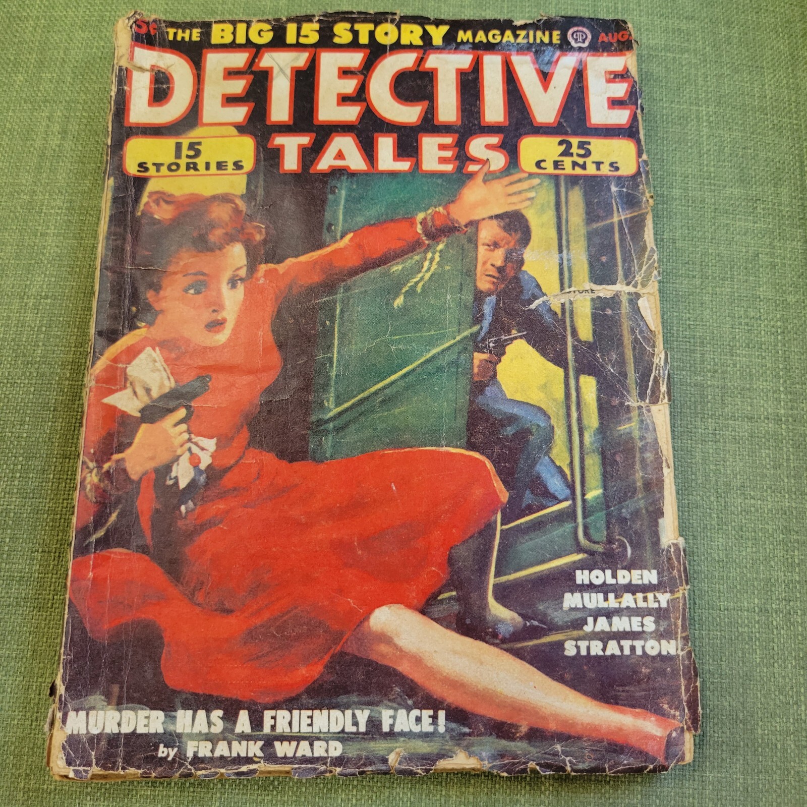 Vintage DETECTIVE TALES Pulp Magazine Aug 1950 Crime Stories