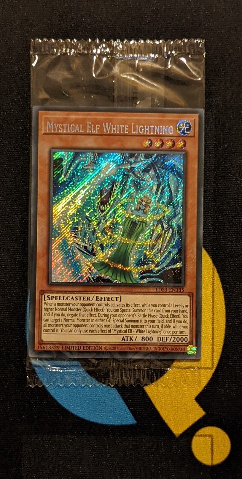 Mystical Elf White Lightning - LDS3-EN135 Secret Rare Limited Ed Sealed YuGiOh