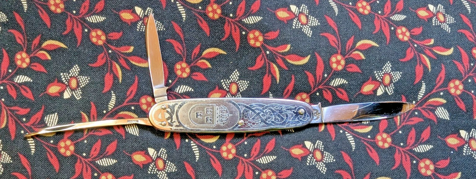 Vintage Emil Olsson Eskilstuna Sweden Gentleman Pocket Knife 3 Blade, No.14