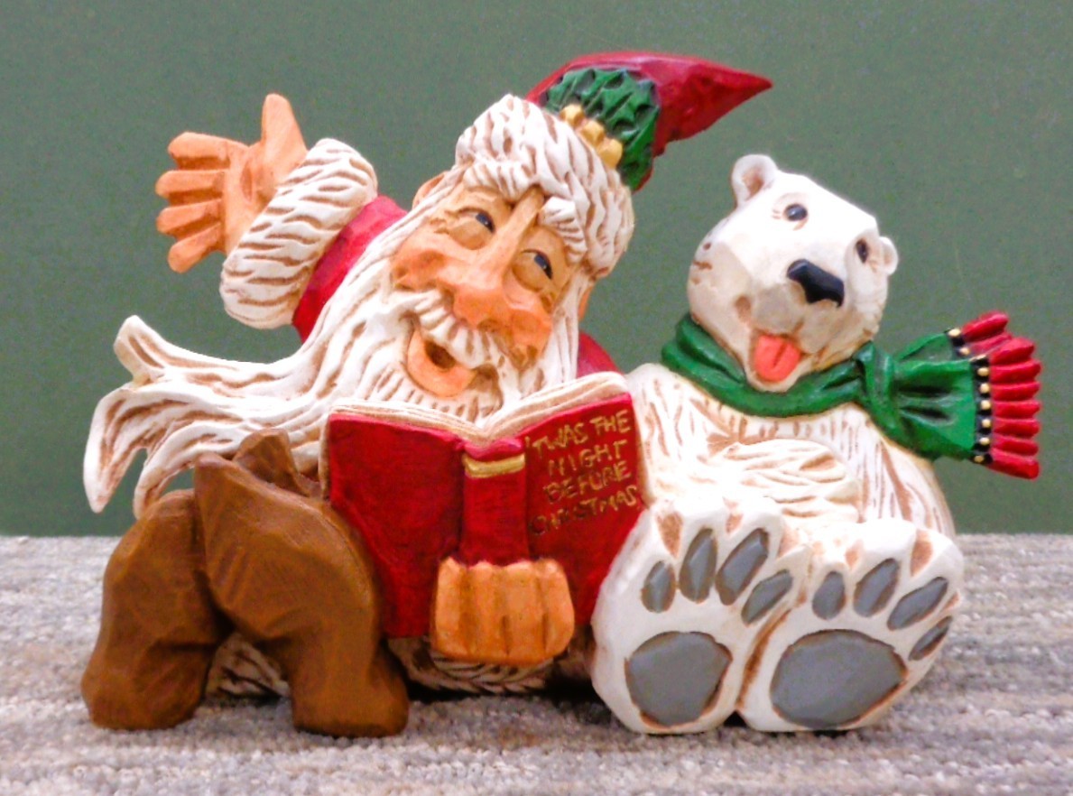 David Frykman Portfolio DF1143  Santa And Polar Bear Side By Side 1999 w/Box