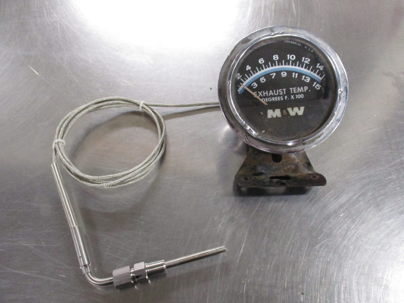 Vintage working m&w gear co. exhaust tempature guage pyrometer turbo