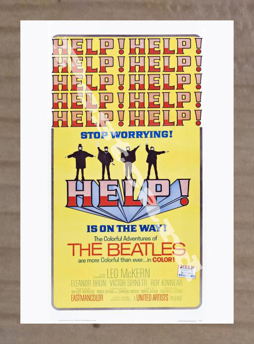 Historic Help 1965 Movie Advertising Postcard Historic Help 1965 Movie Advertising Postcard