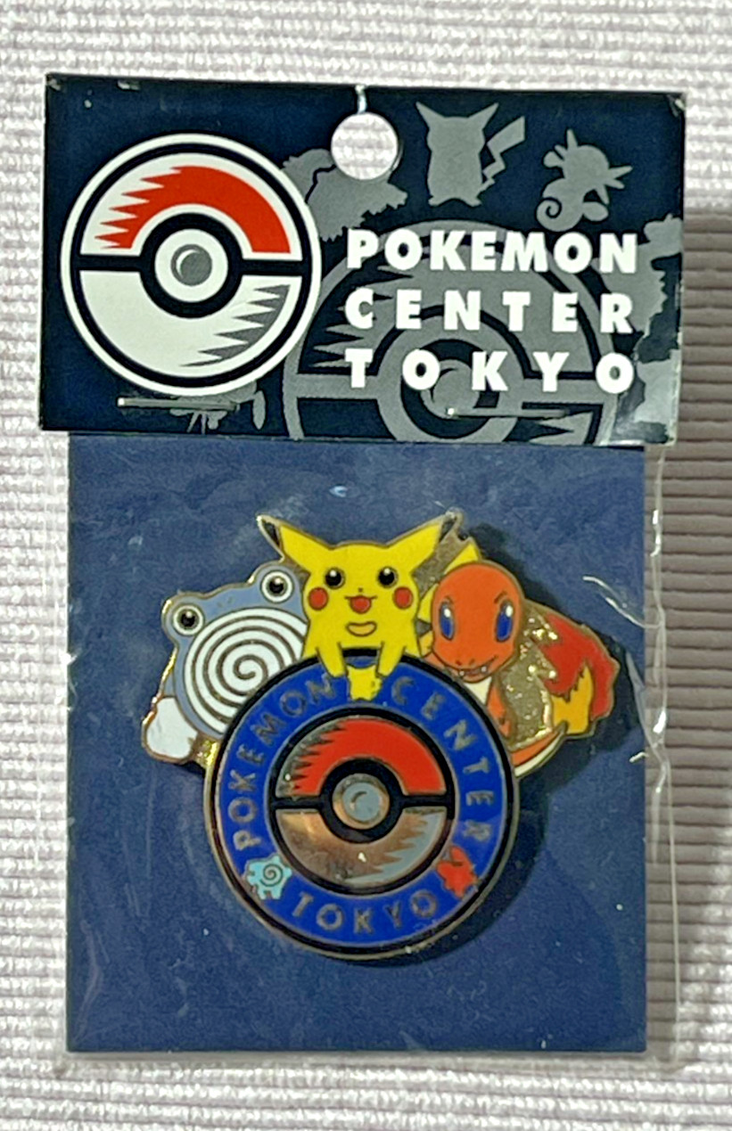 Vintage Pokemon Center Tokyo Opening Pin Badge 1998 Pikachu Charmander Sealed Vintage Pokemon Center Tokyo Opening Pin Badge 1998 Pikachu Charmander Sealed