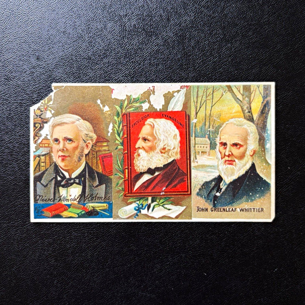 W. Duke Sons & Co. 1888 Authors and Poets Tobacco Card #62 Holmes Whittier N112