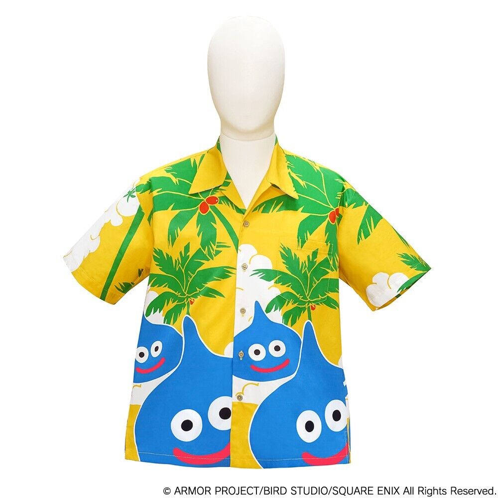 Dragon Quest Smile Slime Aloha Shirt Square Enix Game Character Goods Yellow