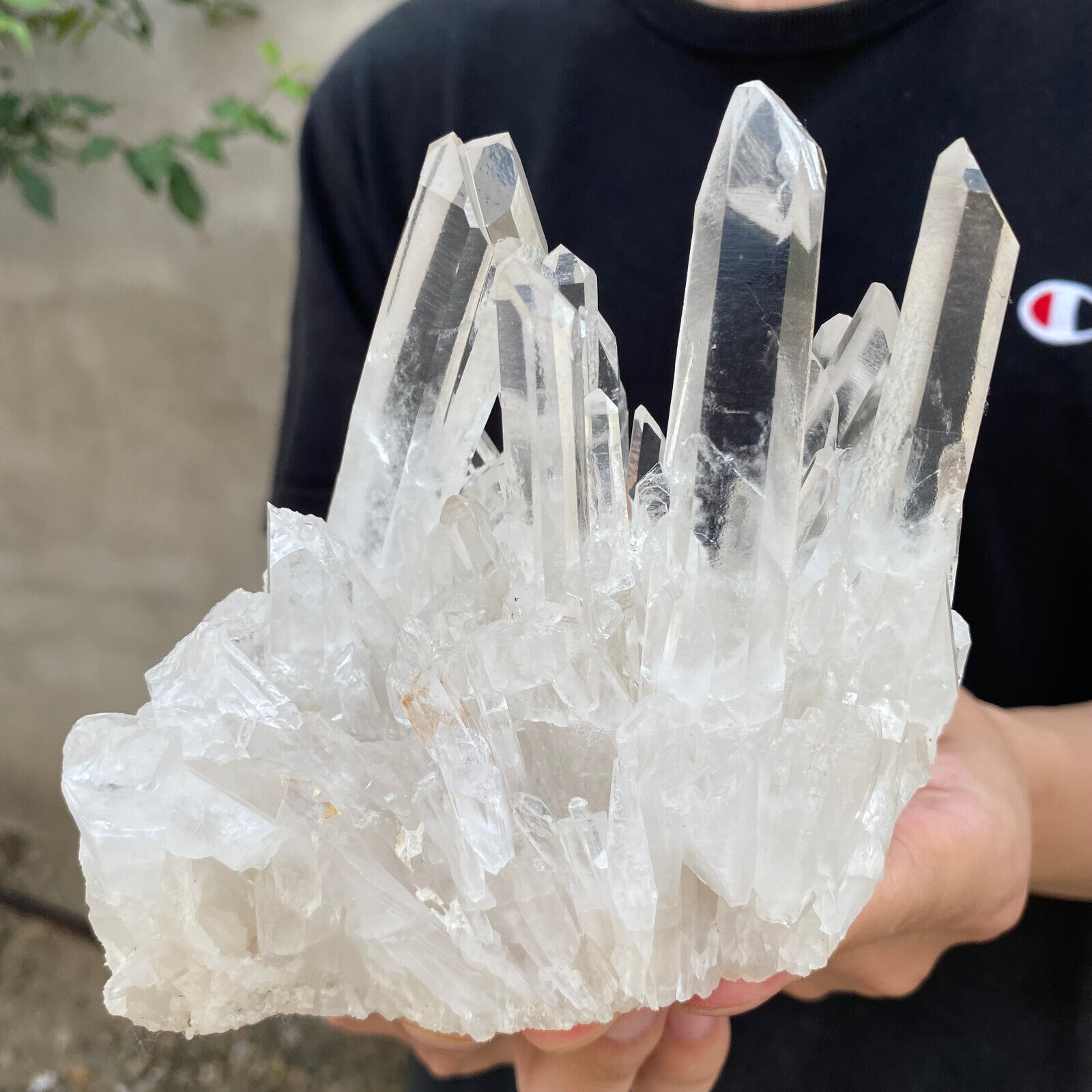 1.8LB Natural Clear White Quartz Crystal Cluster Rough Healing Specimen