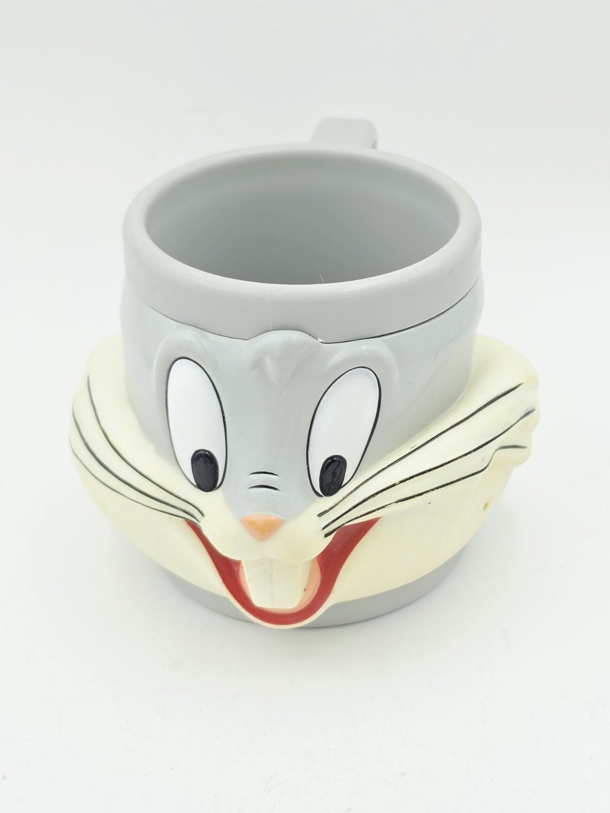 Vintage 1992 Warner Bros Bugs Bunny 3D Plastic Character Mug Cup Looney Tunes