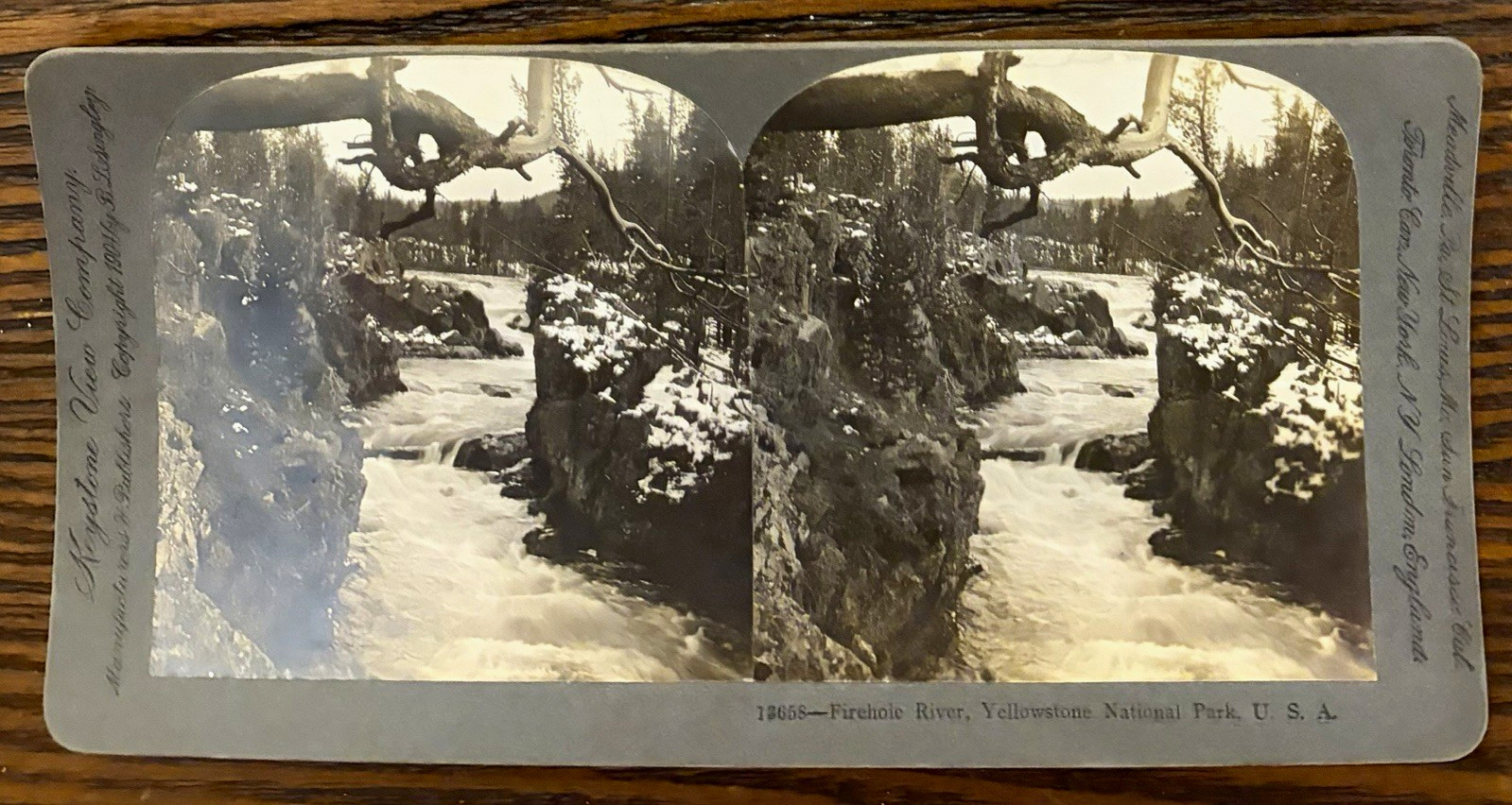 Keystone View Co. Stereoview 13658, Firehole River, Yellowstone National Park