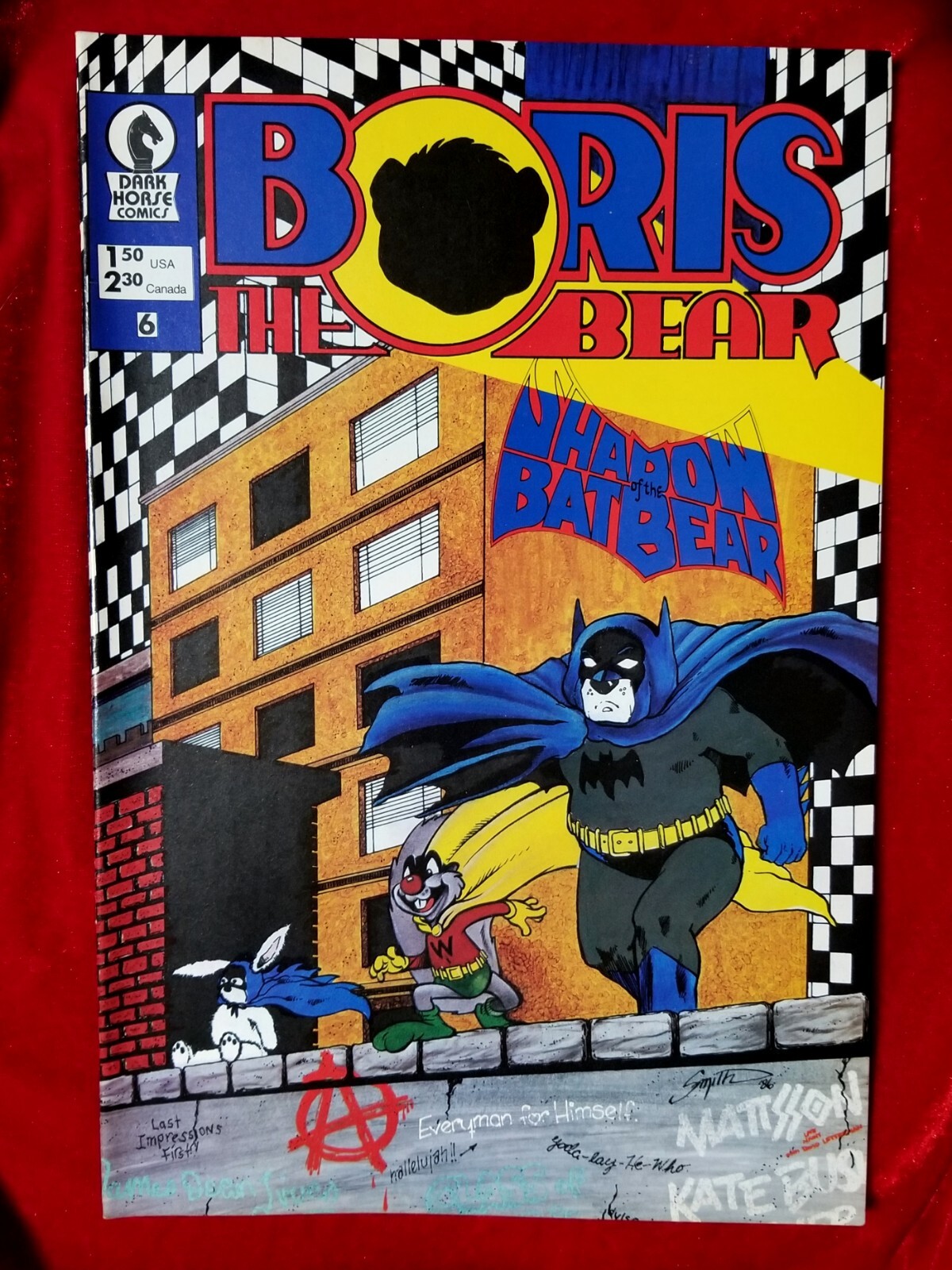 1987 BORIS THE BEAR #6 Dark Horse Knight  BATMAN Parody 80s Cartoon Comic Issue