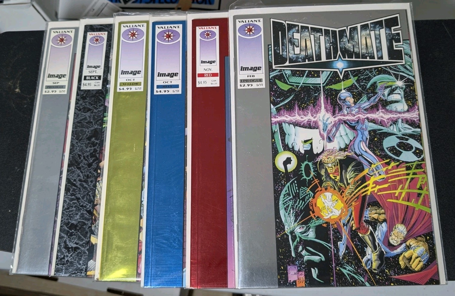 Deathmate Image 1993 Prologue Epilogue Black Yellow Blue Red Comic Lot NM+
