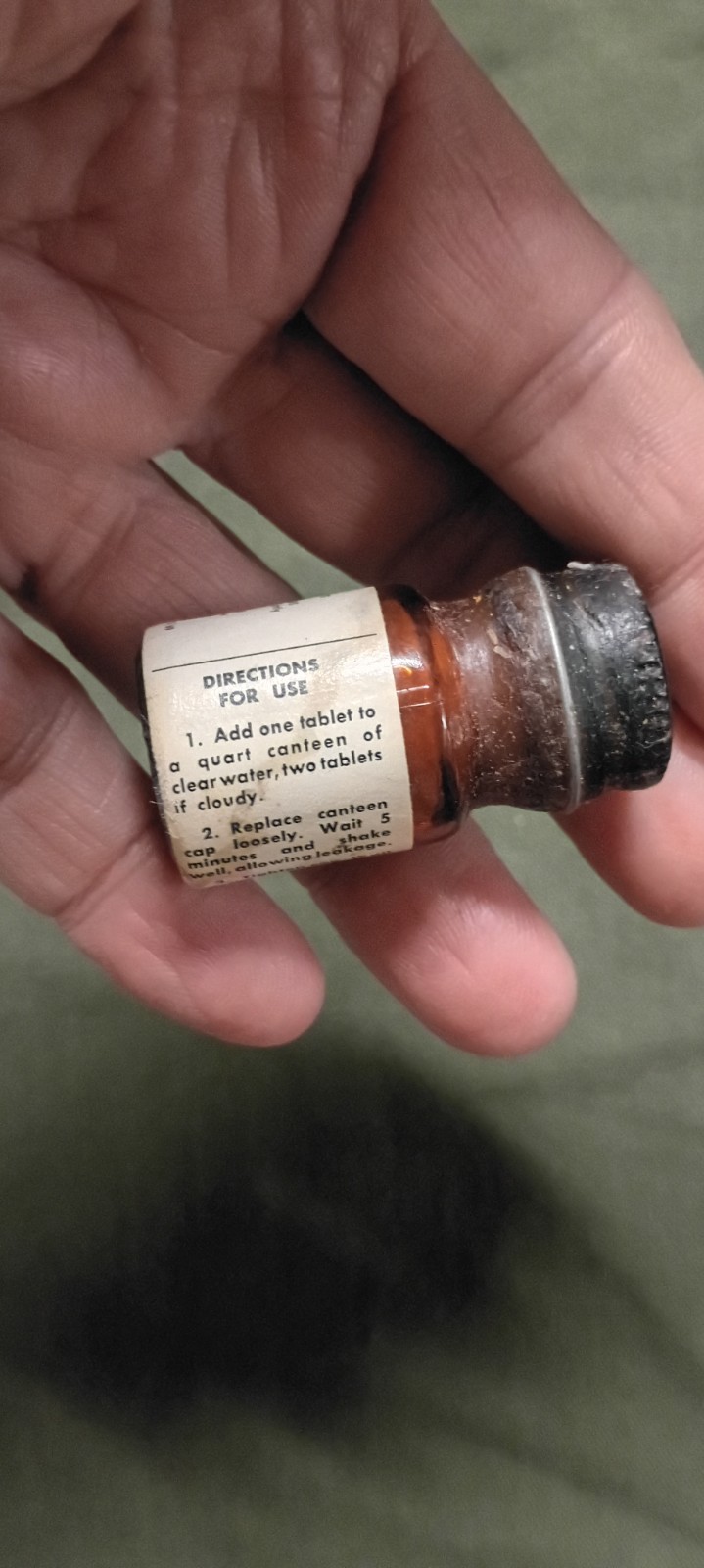 ORIGINAL 1969 VIETNAM WAR US ARMY MEDICAL MEDIC WATER PURIFICATION TABLETS-NOS